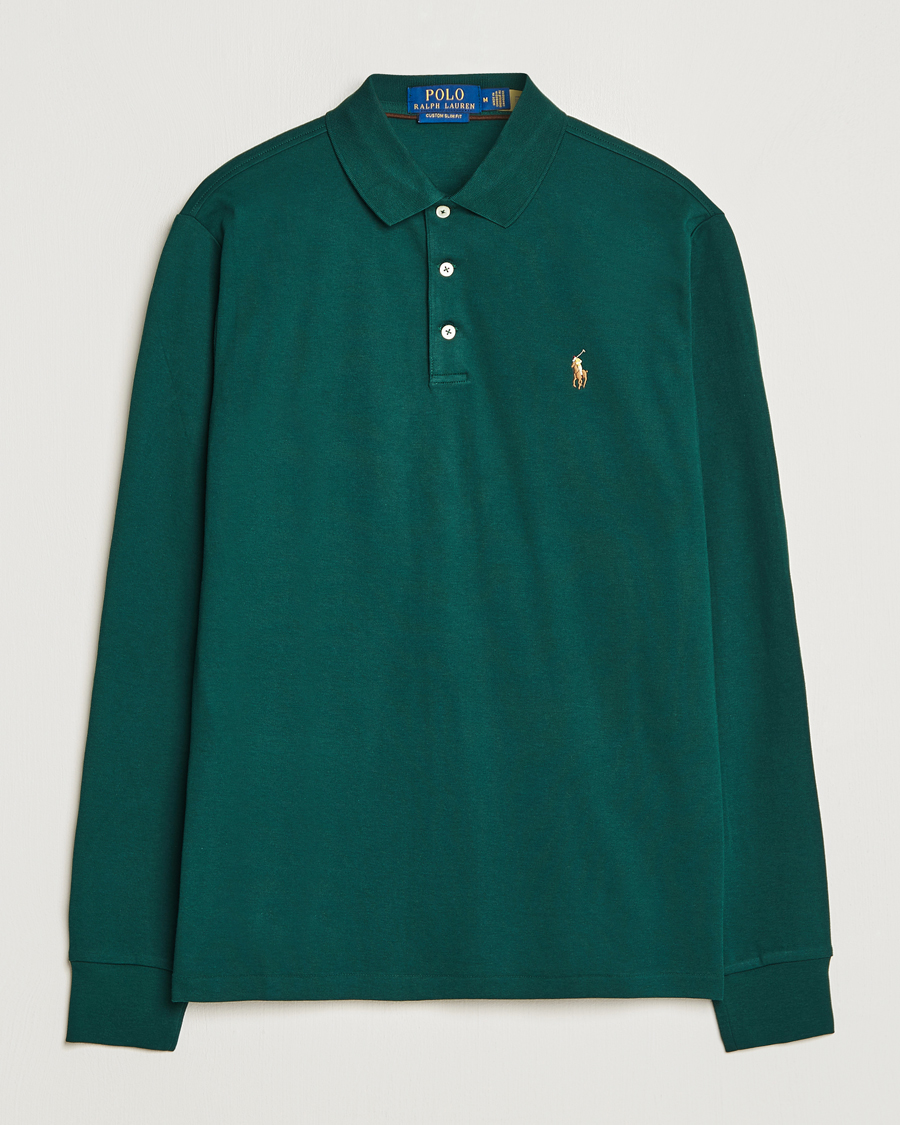 Herren | Langarm-Poloshirts | Polo Ralph Lauren | Luxury Pima Cotton Long Sleeve Polo Hunt Club Green