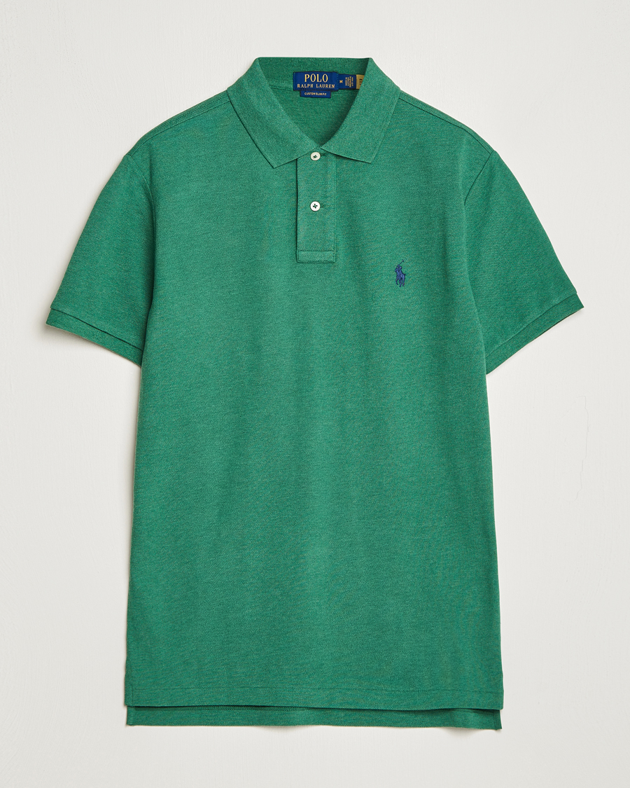 Herren | Poloshirts | Polo Ralph Lauren | Custom Slim Fit Polo Green Heather