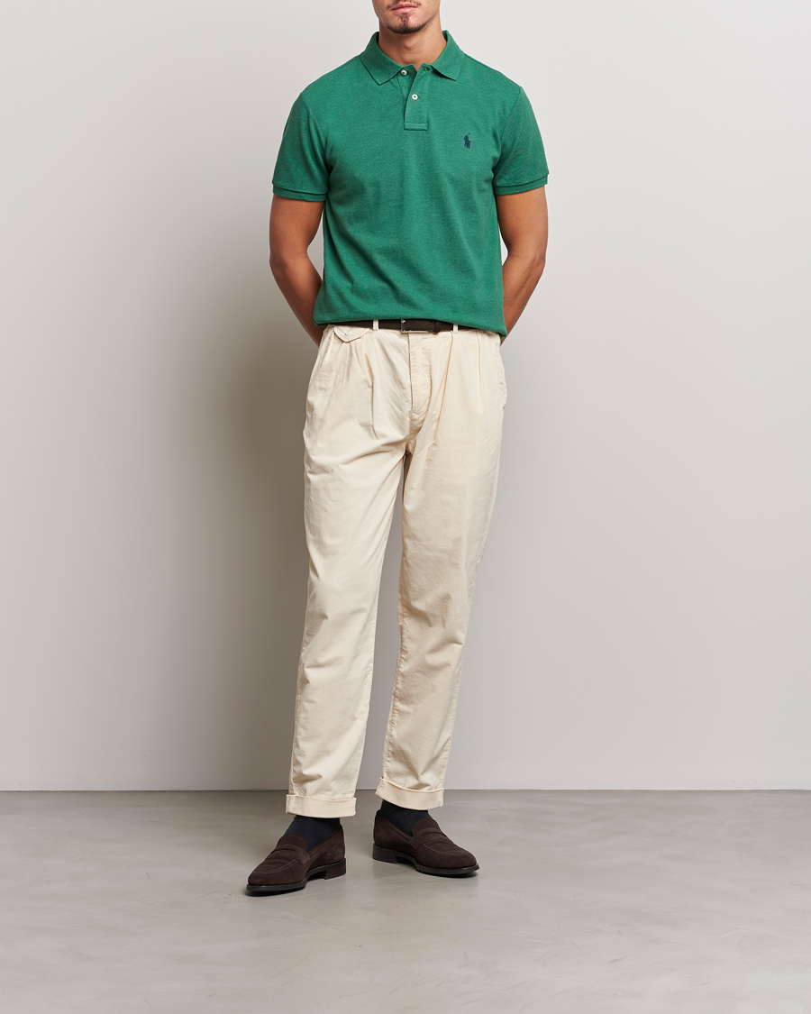 Herren | Poloshirts | Polo Ralph Lauren | Custom Slim Fit Polo Green Heather