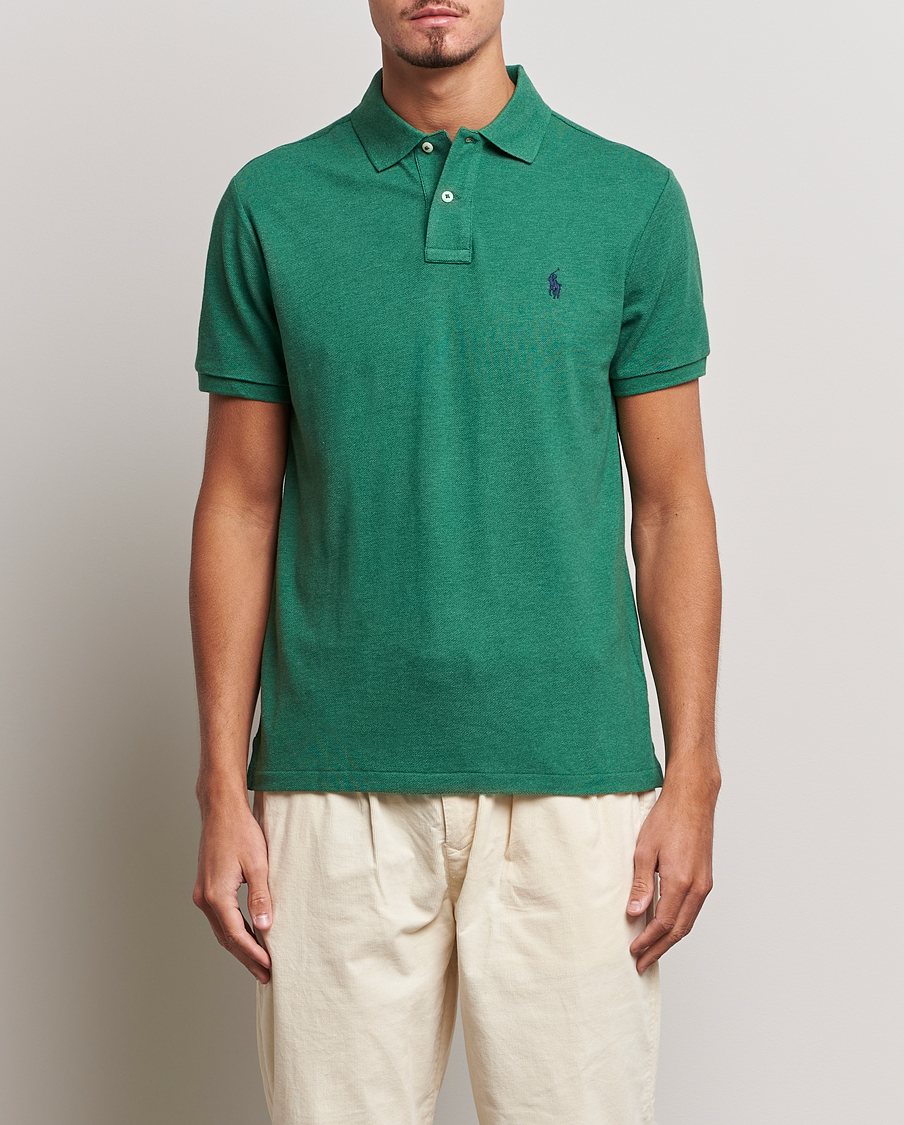 Herren | Poloshirts | Polo Ralph Lauren | Custom Slim Fit Polo Green Heather