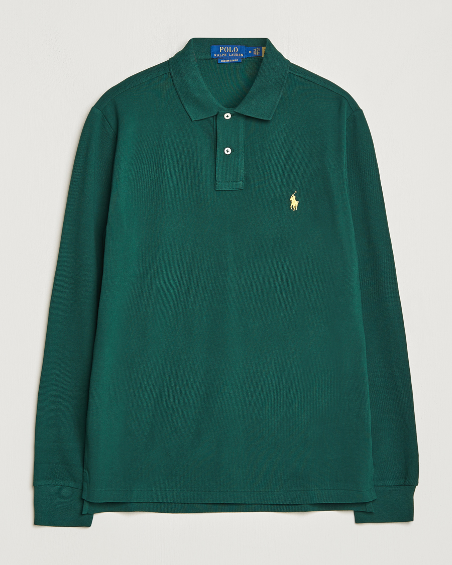 Herren | Langarm-Poloshirts | Polo Ralph Lauren | Custom Slim Fit Long Sleeve Polo Hunt Club Green