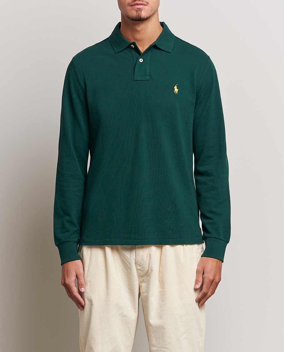 Herren |  | Polo Ralph Lauren | Custom Slim Fit Long Sleeve Polo Hunt Club Green