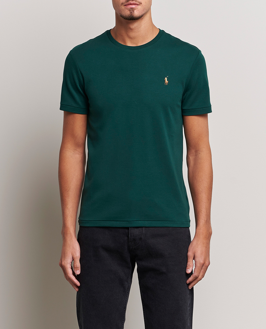 Herren | T-Shirts | Polo Ralph Lauren | Luxury Pima Cotton Crew Neck T-Shirt Hunt Club Green