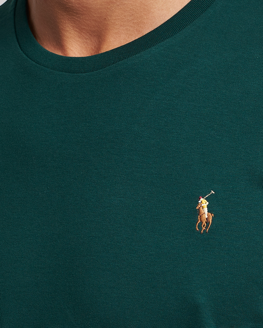 Herren | T-Shirts | Polo Ralph Lauren | Luxury Pima Cotton Crew Neck T-Shirt Hunt Club Green
