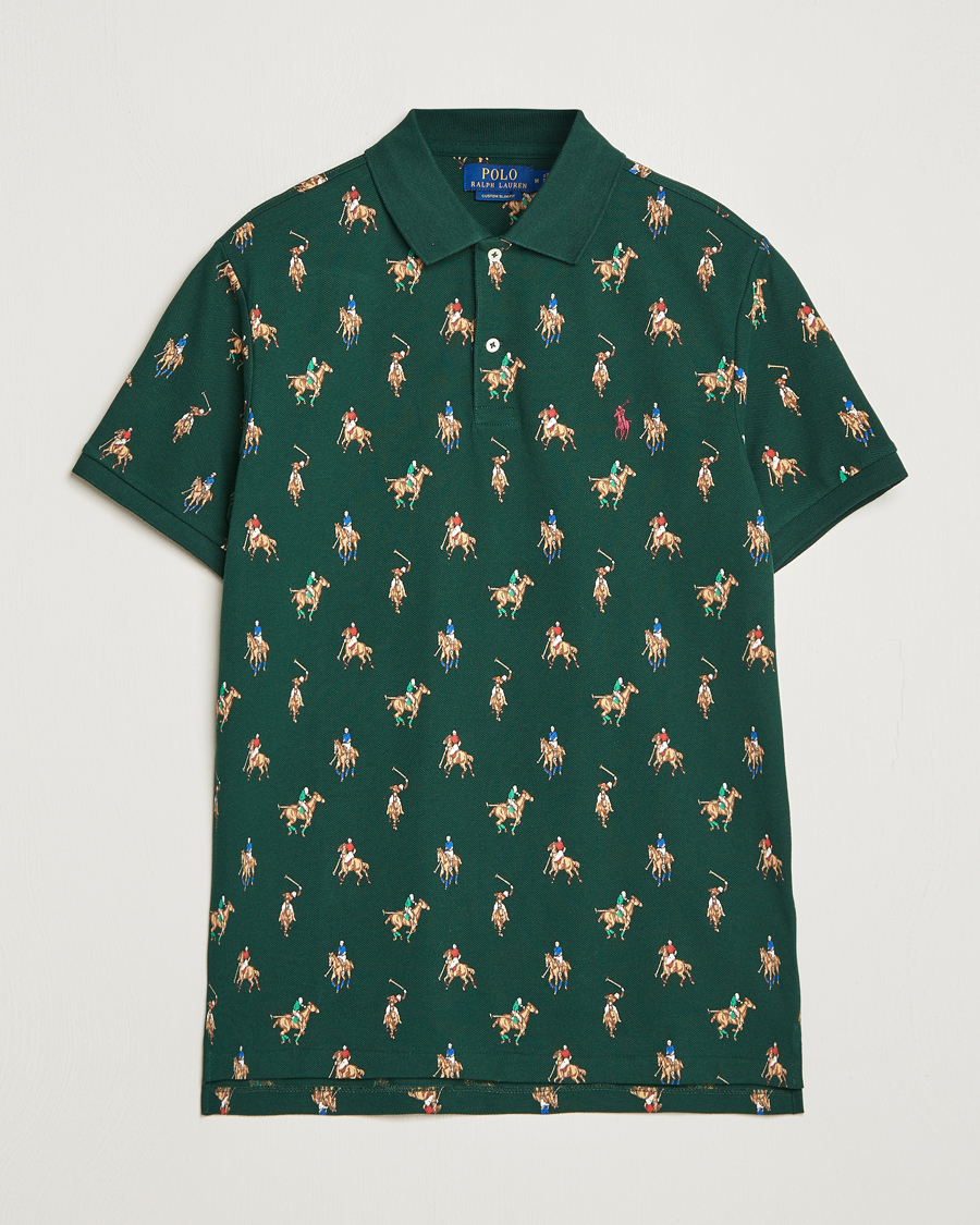 Herren | Poloshirts | Polo Ralph Lauren | Custom Slim Fit Game Day Polo Hunt Club Green
