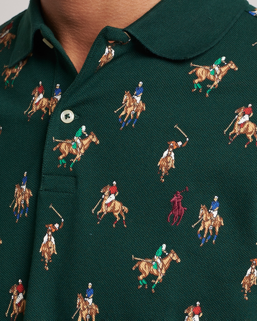 Herren | Poloshirt | Polo Ralph Lauren | Custom Slim Fit Game Day Polo Hunt Club Green