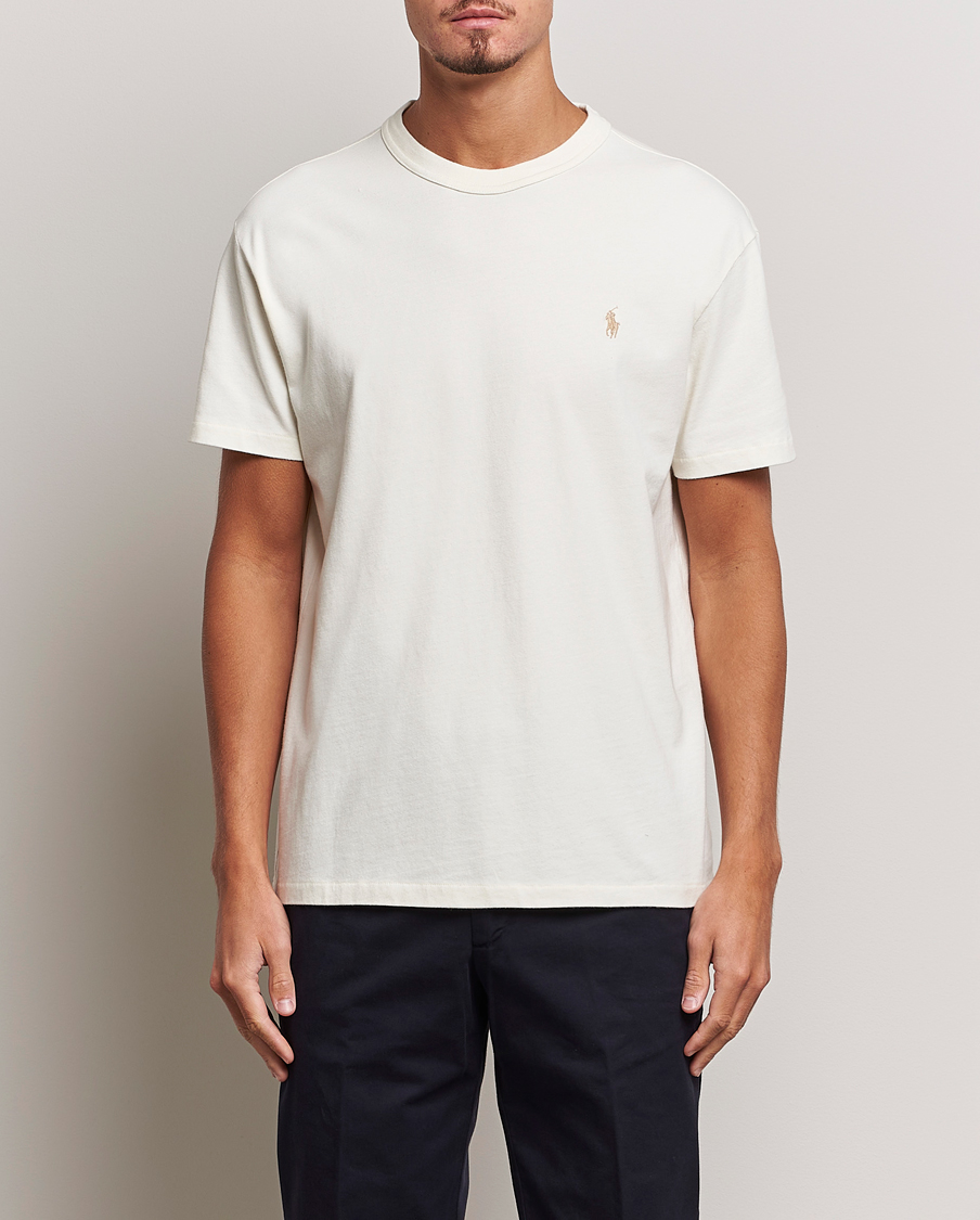 Herren | Kurzarm T-Shirt | Polo Ralph Lauren | Loopback Crew Neck T-Shirt Clubhouse Cream