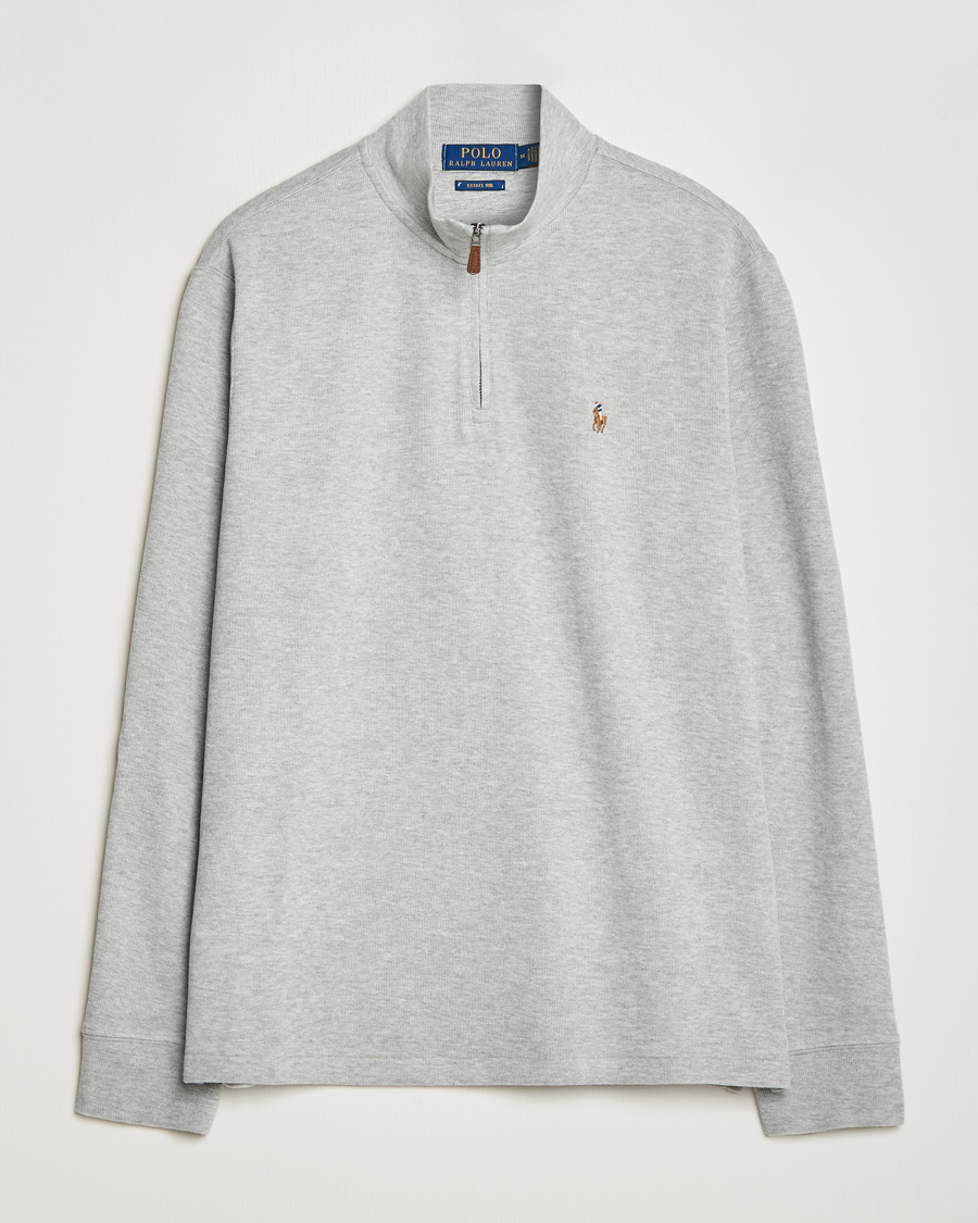 Herren | Pullover | Polo Ralph Lauren | Double Knit Jaquard Half Zip Sweater Andover Heather