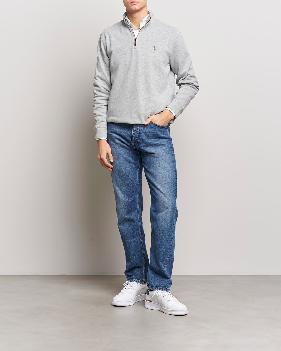 Herren | Pullover | Polo Ralph Lauren | Double Knit Jaquard Half Zip Sweater Andover Heather