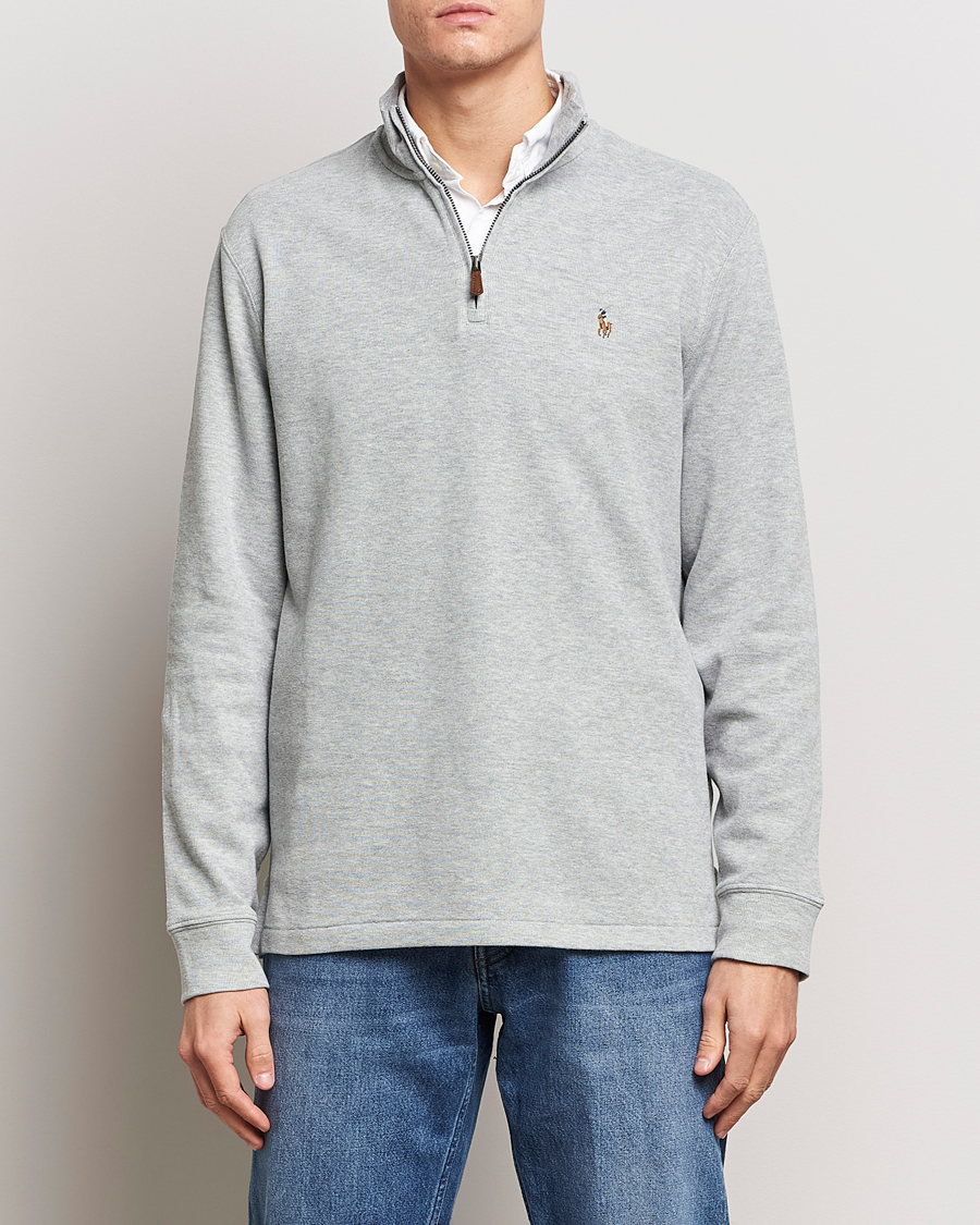 Herren | Sale kleidung | Polo Ralph Lauren | Double Knit Jaquard Half Zip Sweater Andover Heather