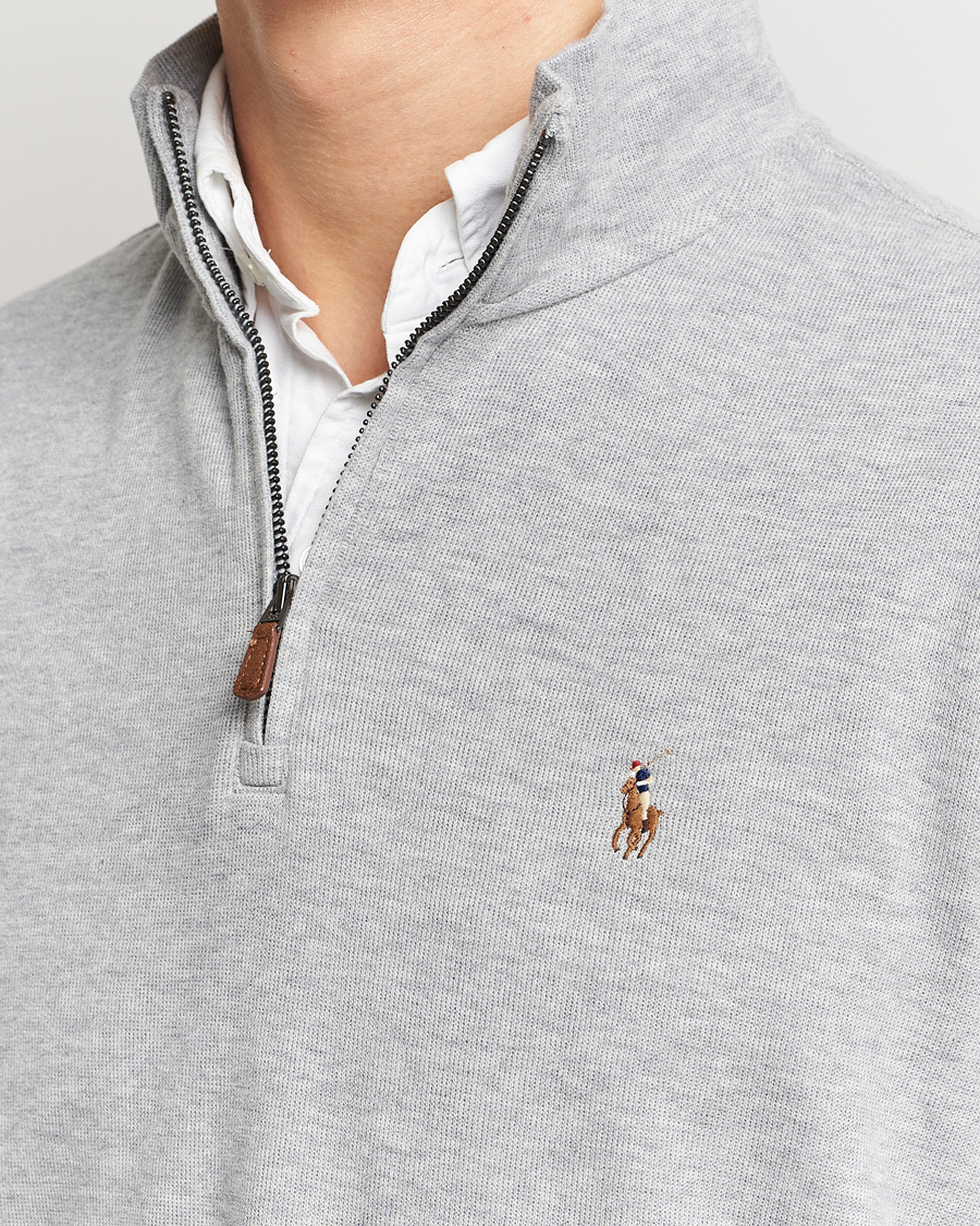 Herren | Pullover | Polo Ralph Lauren | Double Knit Jaquard Half Zip Sweater Andover Heather