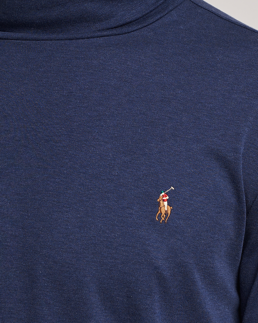 Herren | Pullover | Polo Ralph Lauren | Luxury Pima Cotton Rollneck Spring Navy Heather