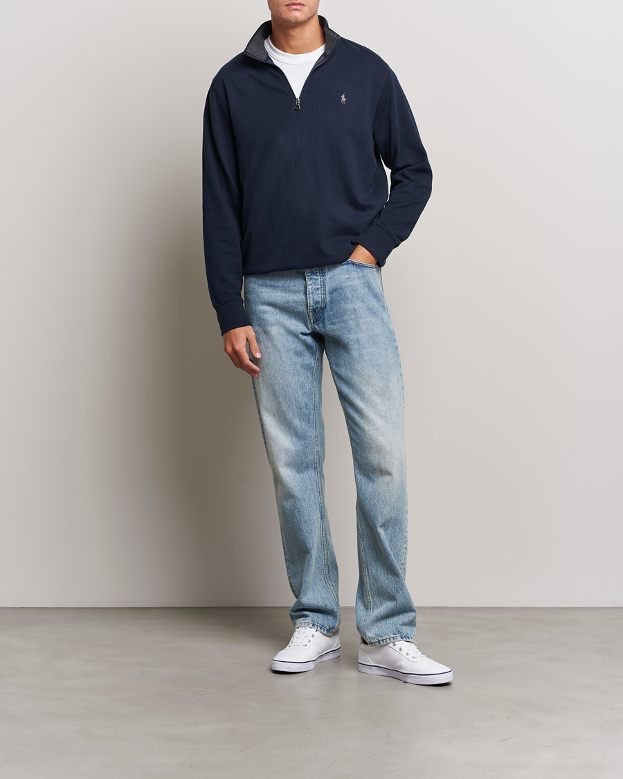 Herren | Pullover | Polo Ralph Lauren | Tech Double Knit Half Zip Aviator Navy
