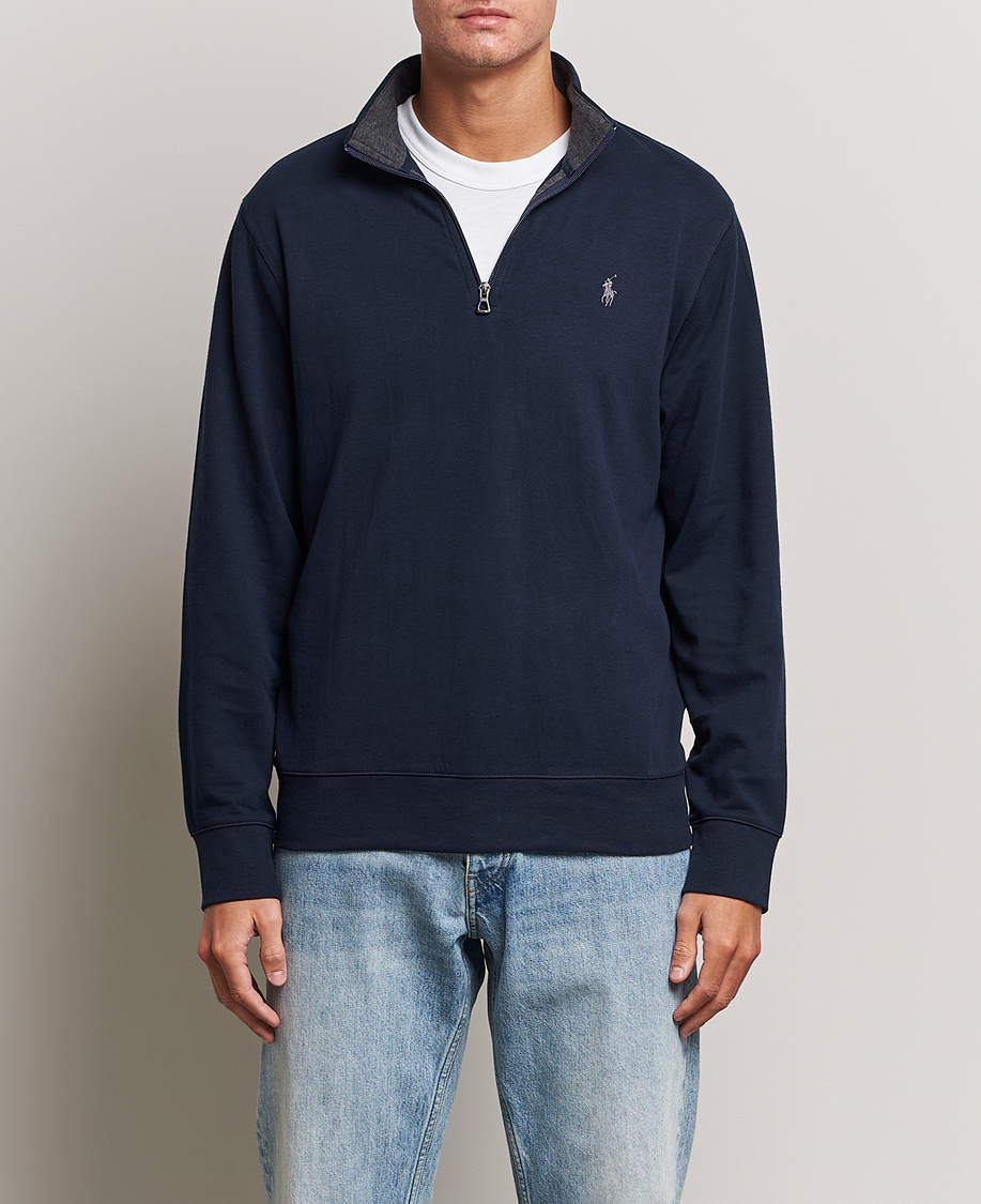 Herren | Pullover | Polo Ralph Lauren | Double Knit Half-Zip Sweater Aviator Navy