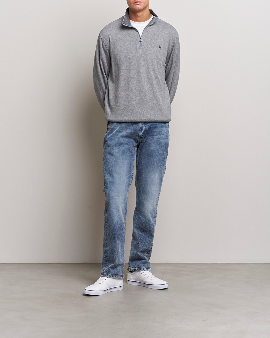 Herren | Pullover | Polo Ralph Lauren | Tech Double Knit Half Zip Steel Heather