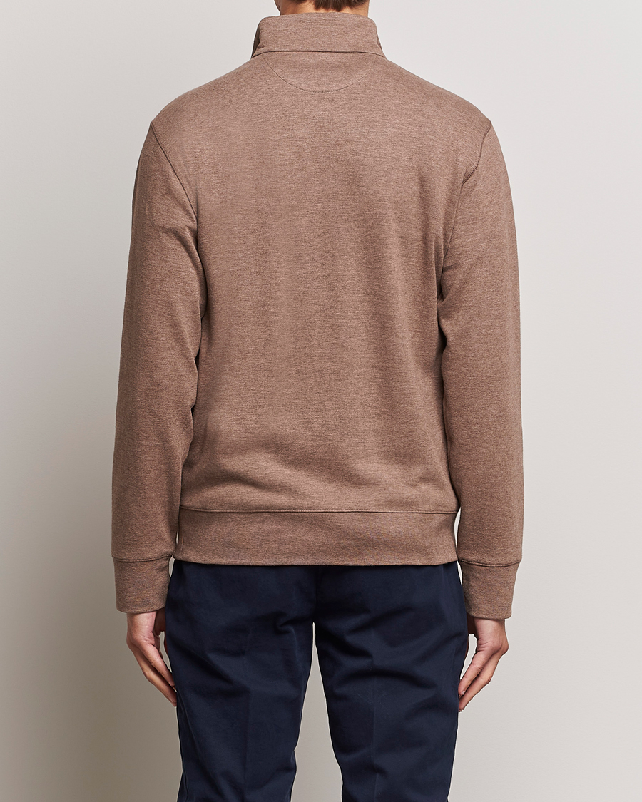 Herren | Pullover | Polo Ralph Lauren | Tech Double Knit Half Zip Brown Heather