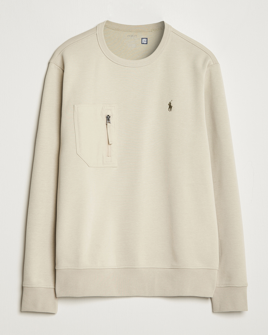 Herren | Sweatshirts | Polo Ralph Lauren | Double Knit Pocket Sweatshirt Classic Stone