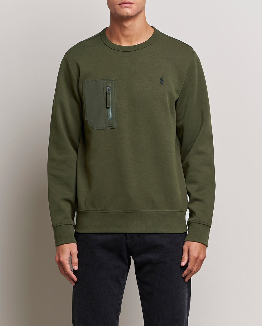 Herren |  | Polo Ralph Lauren | Double Knit Pocket Sweatshirt Company Olive