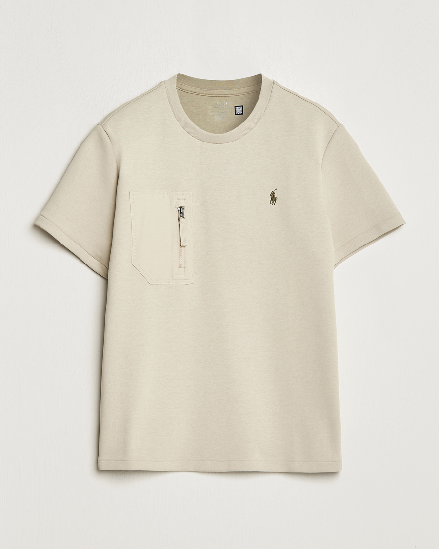 Herren | T-Shirts | Polo Ralph Lauren | Double Knit Pocket T-Shirt Classic Stone