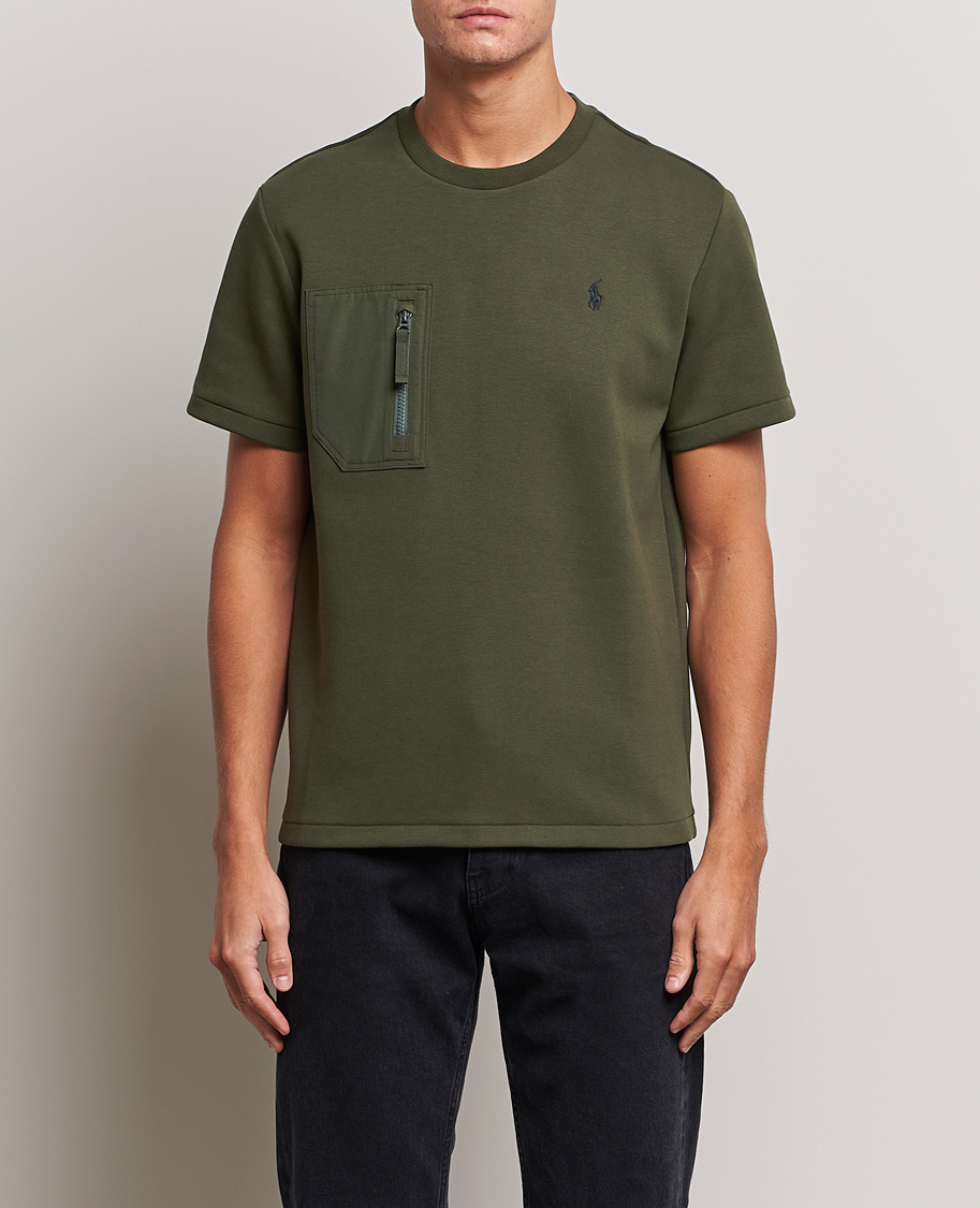 Herren | T-Shirts | Polo Ralph Lauren | Double Knit Pocket T-Shirt Company Olive