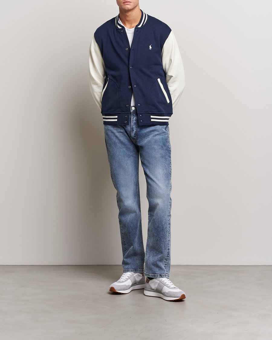 Herren | Jacken | Polo Ralph Lauren | Athletic Fleece Varsity Jacket Navy/Cream