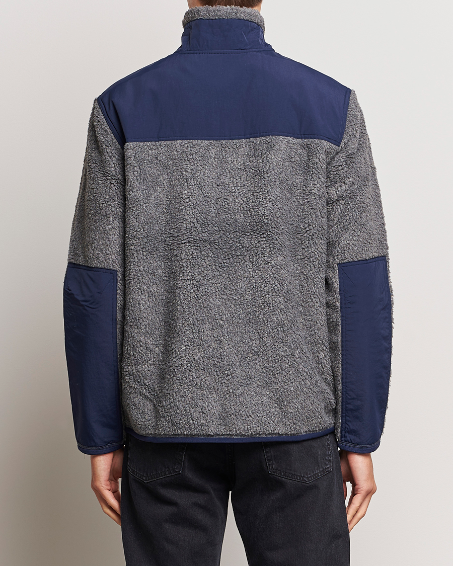 Herren | Pullover | Polo Ralph Lauren | Bonded Sherpa Full Zip Sweater Grey/Newport Navy