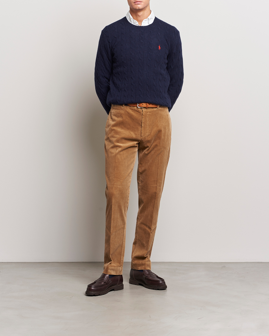 Herren | Pullover | Polo Ralph Lauren | Wool/Cashmere Cable Crew Neck Hunter Navy
