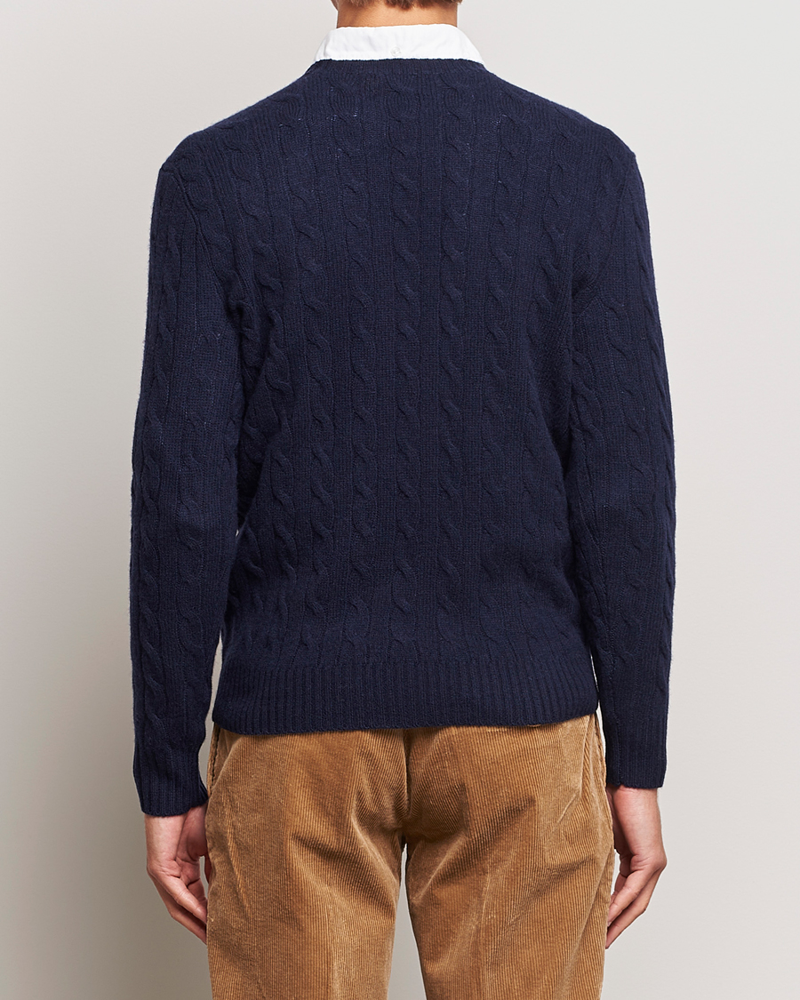 Herren | Pullover | Polo Ralph Lauren | Wool/Cashmere Cable Crew Neck Hunter Navy