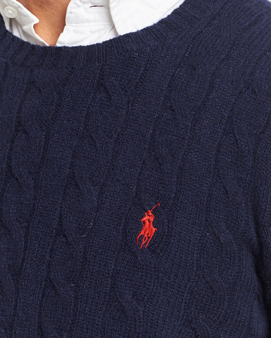 Herren | Pullover | Polo Ralph Lauren | Wool/Cashmere Cable Crew Neck Hunter Navy