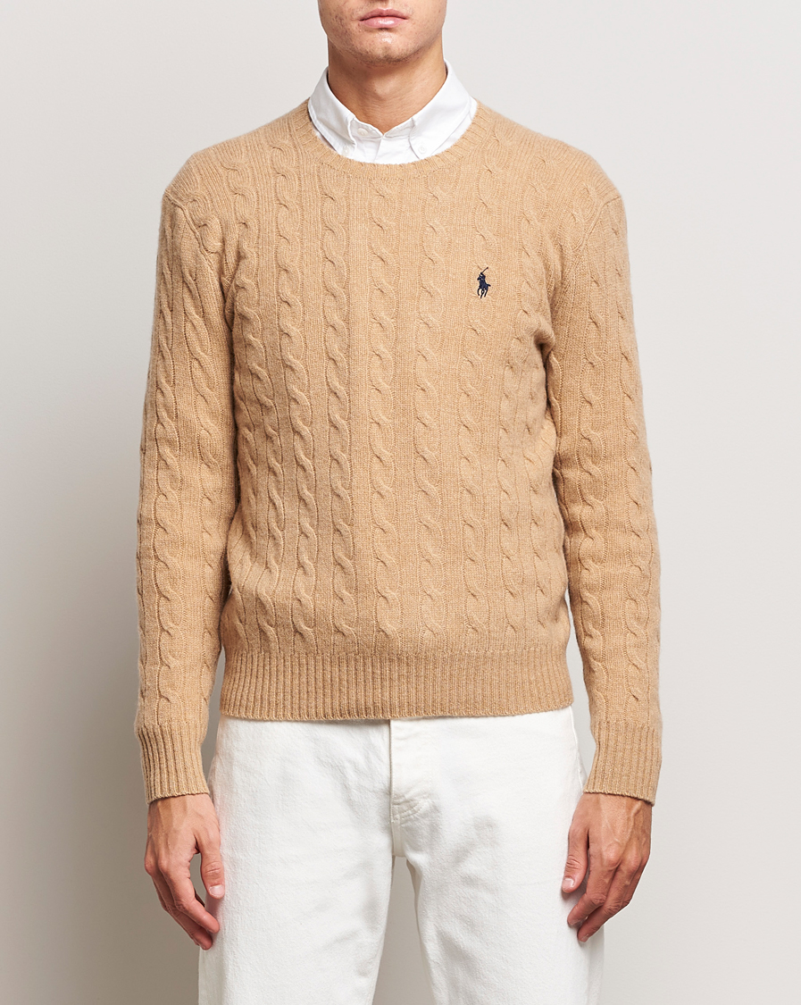 Herren |  | Polo Ralph Lauren | Wool/Cashmere Cable Sweater Camel Melange