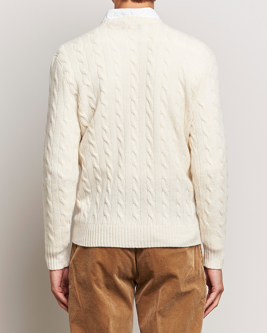 Herren | Pullover | Polo Ralph Lauren | Wool/Cashmere Cable Crew Neck Andover Cream
