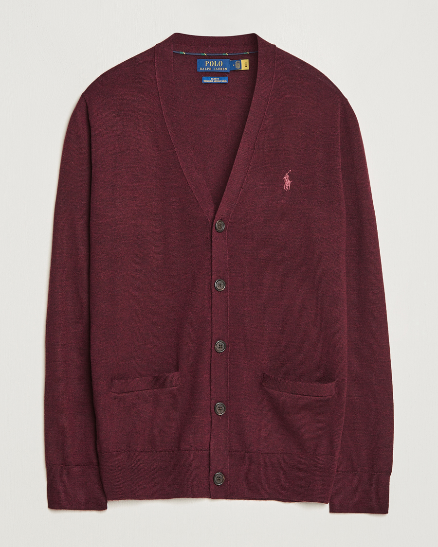 Herren | Pullover | Polo Ralph Lauren | Merino Knitted Cardigan Aged Wine Heather