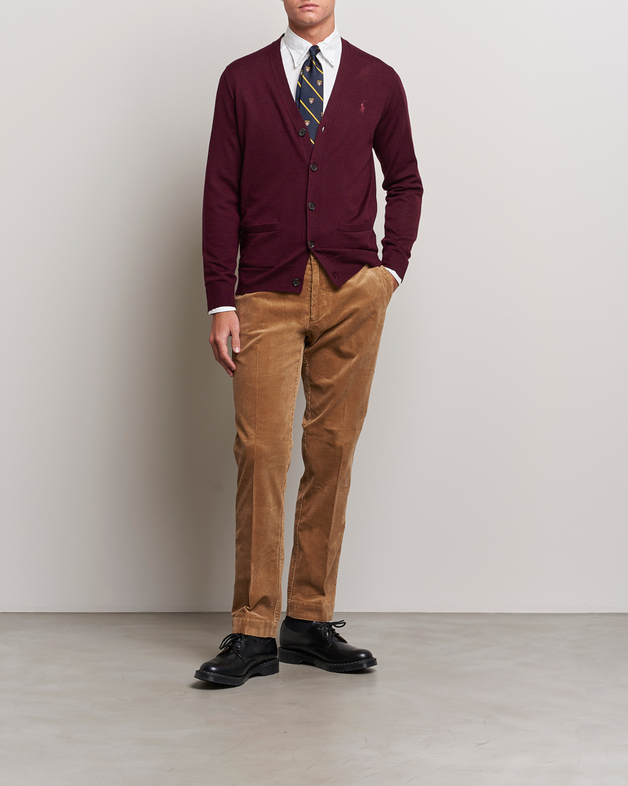 Herren | Pullover | Polo Ralph Lauren | Merino Knitted Cardigan Aged Wine Heather