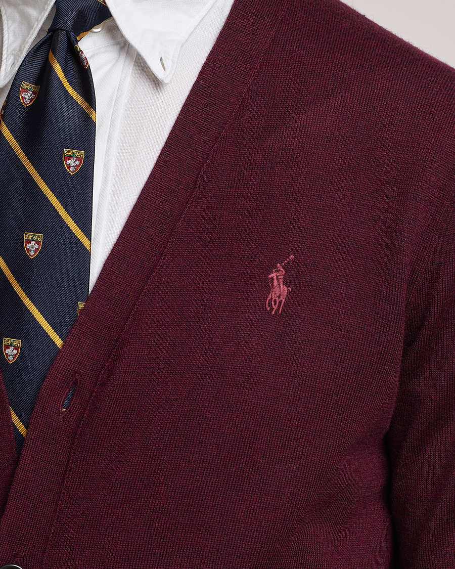 Herren | Pullover | Polo Ralph Lauren | Merino Knitted Cardigan Aged Wine Heather