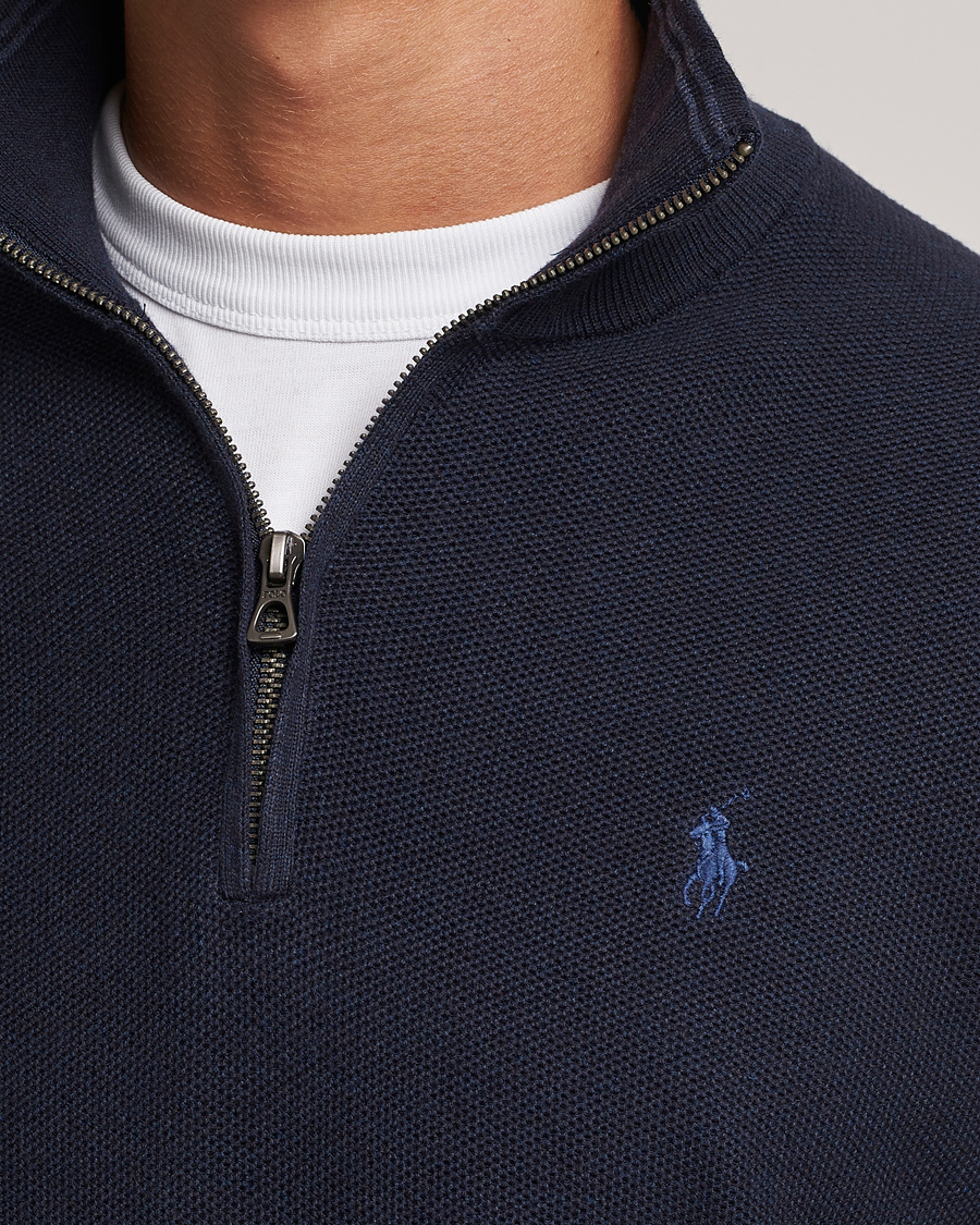 Herren | Pullover | Polo Ralph Lauren | Half Zip Cotton Pullover Navy Heather