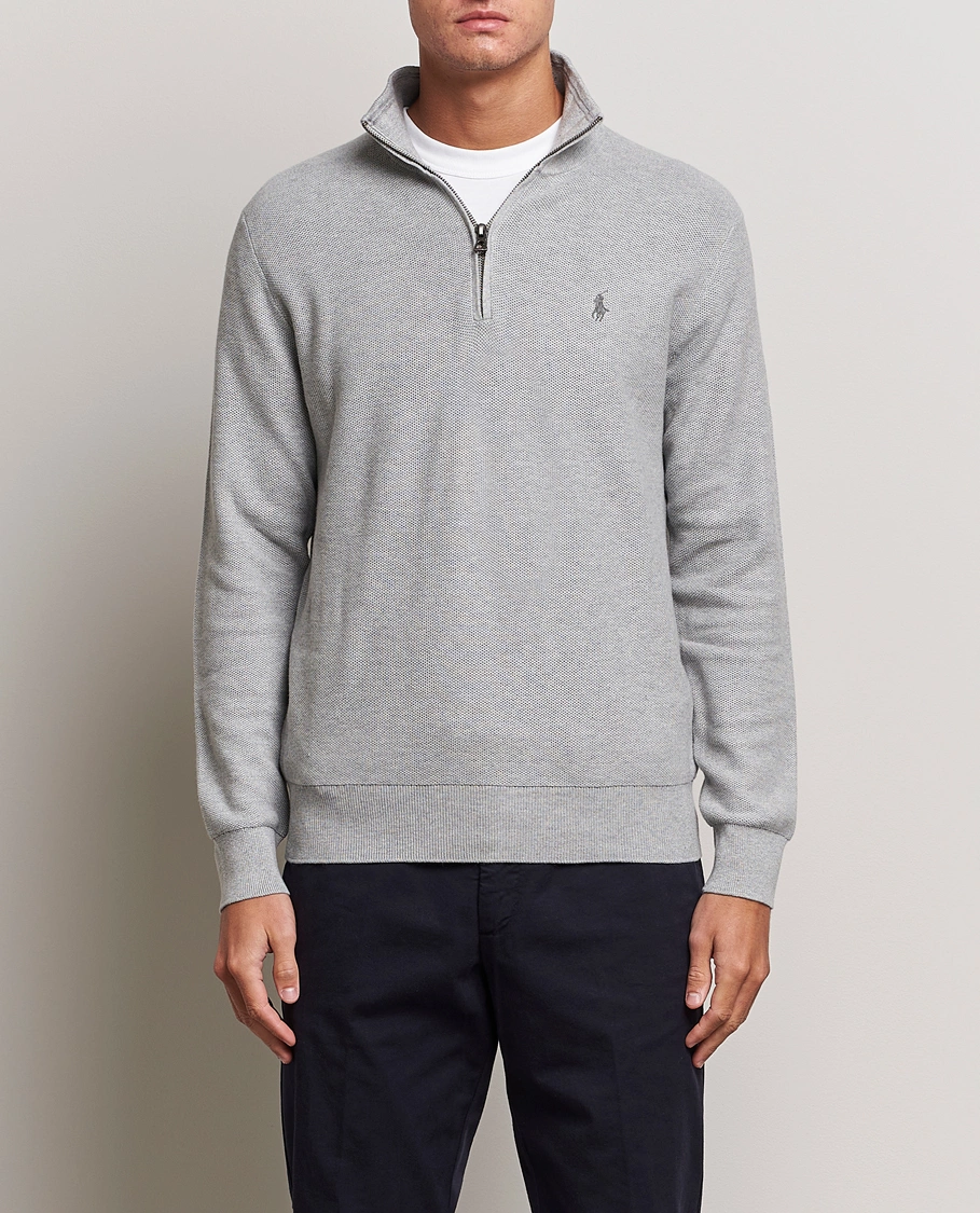 Herren | Pullover | Polo Ralph Lauren | Half Zip Cotton Pullover Andover Heather