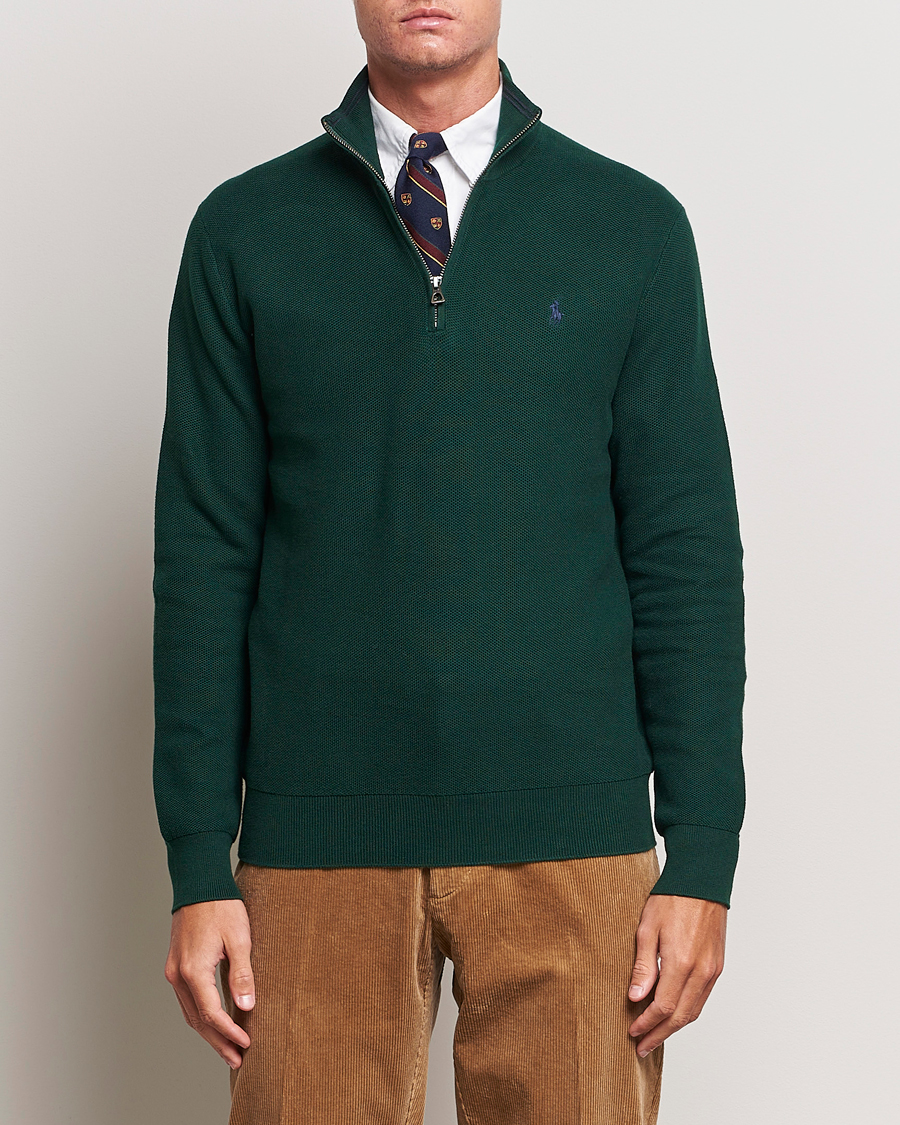 Herren |  | Polo Ralph Lauren | Textured Half Zip Hunt Club Green