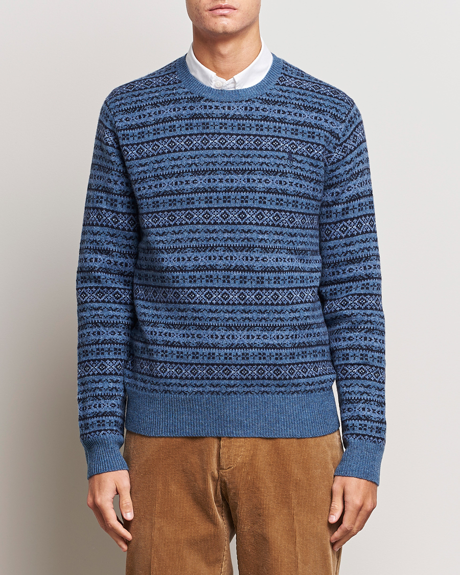 Herren | Weihnachtspullover | Polo Ralph Lauren | Wool/Cashmere Fairisle Sweater Navy