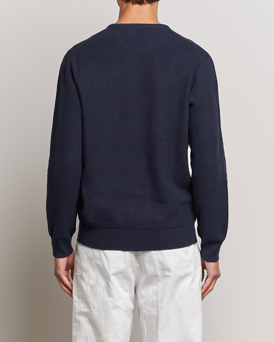 Herren | Pullover | Polo Ralph Lauren | Textured Cotton Crew Neck Sweater Navy Heather