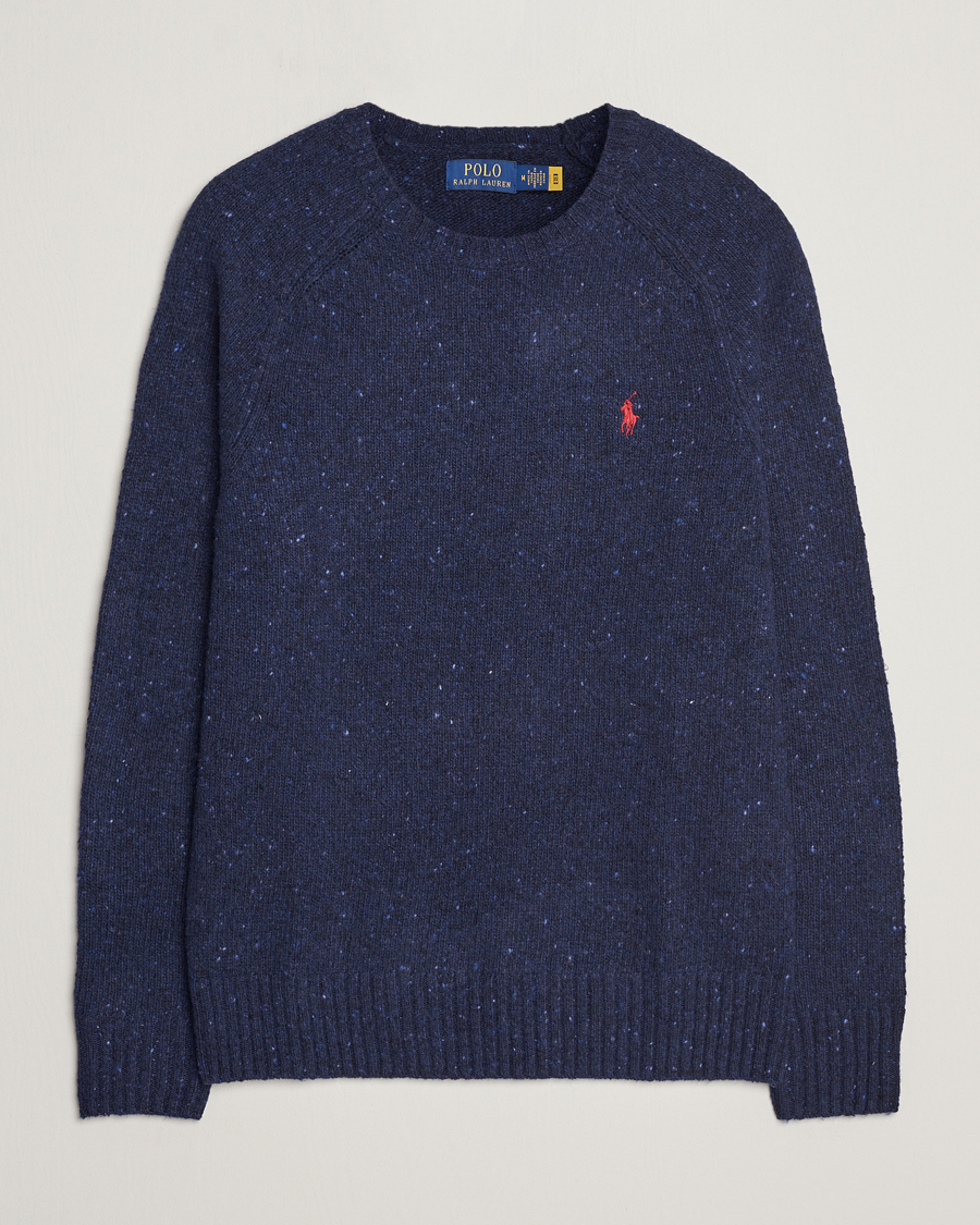 Herren | Preppy Authentic | Polo Ralph Lauren | Wool Knitted Donegal Sweater Ancient Navy