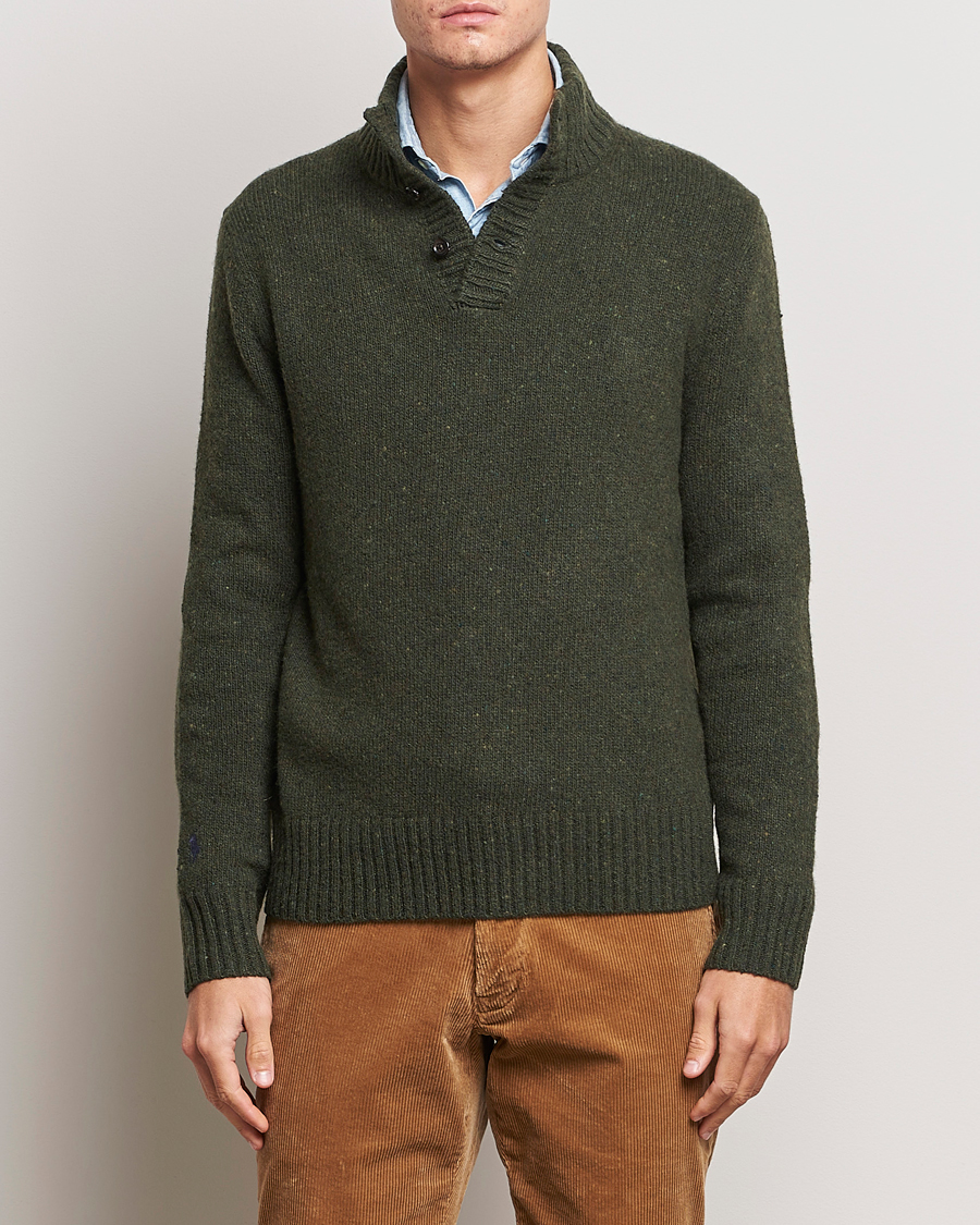 Herren |  | Polo Ralph Lauren | Wool Knitted Donegal Moss Green