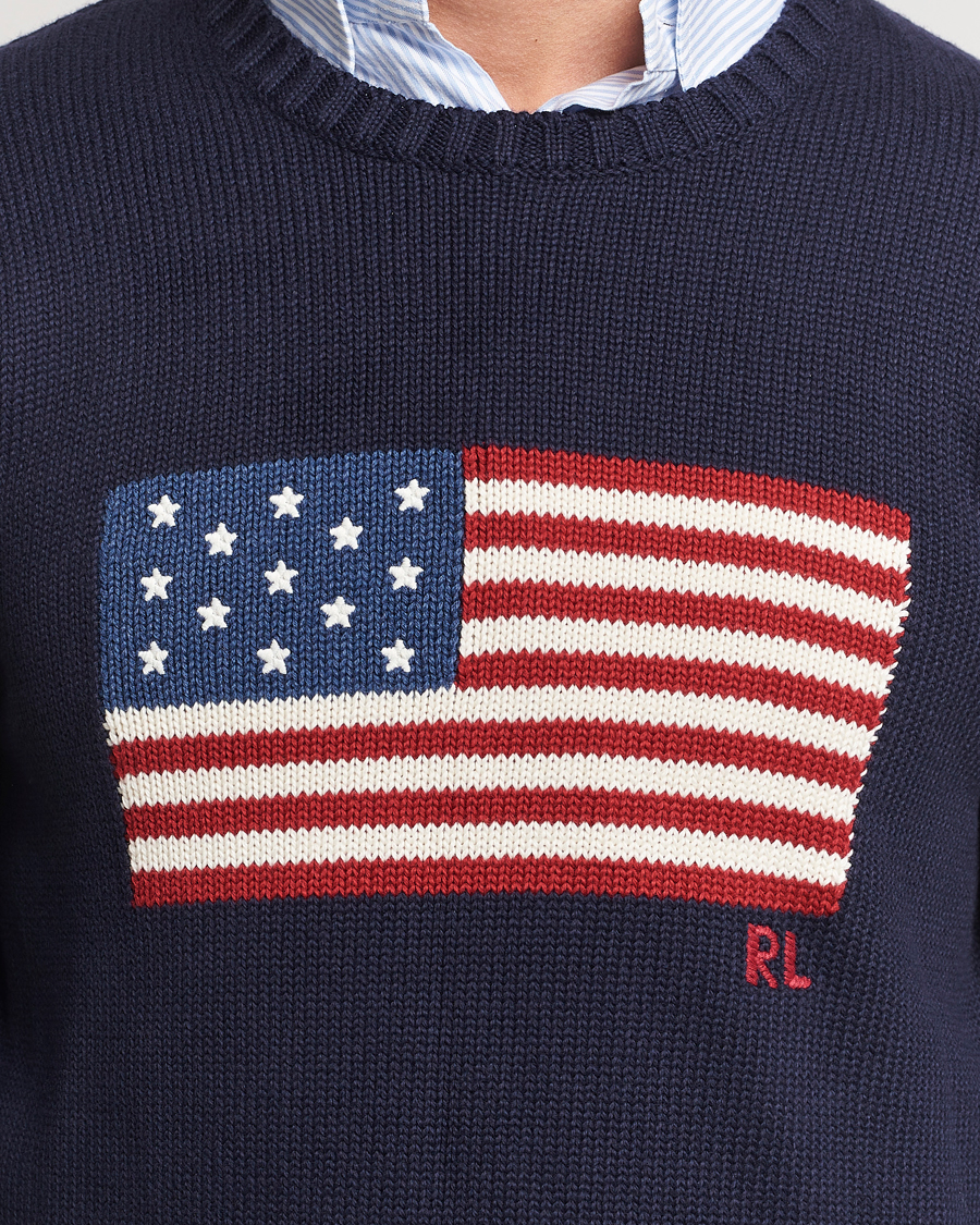 Herren | Pullover | Polo Ralph Lauren | Cotton Knitted Flag Sweater Hunter Navy