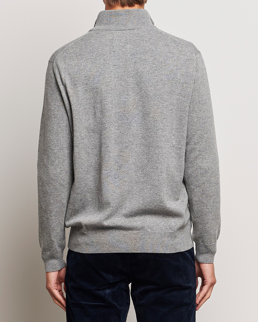 Herren | Pullover | Polo Ralph Lauren | Merino Knitted Half Zip Sweater Fawn Grey Heather