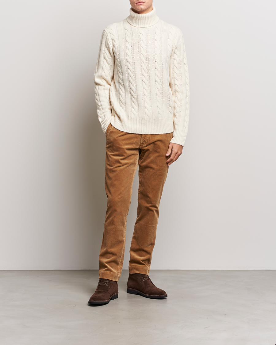 Herren | Pullover | Polo Ralph Lauren | Wool/Cashmere Cable Rollneck Andover Cream
