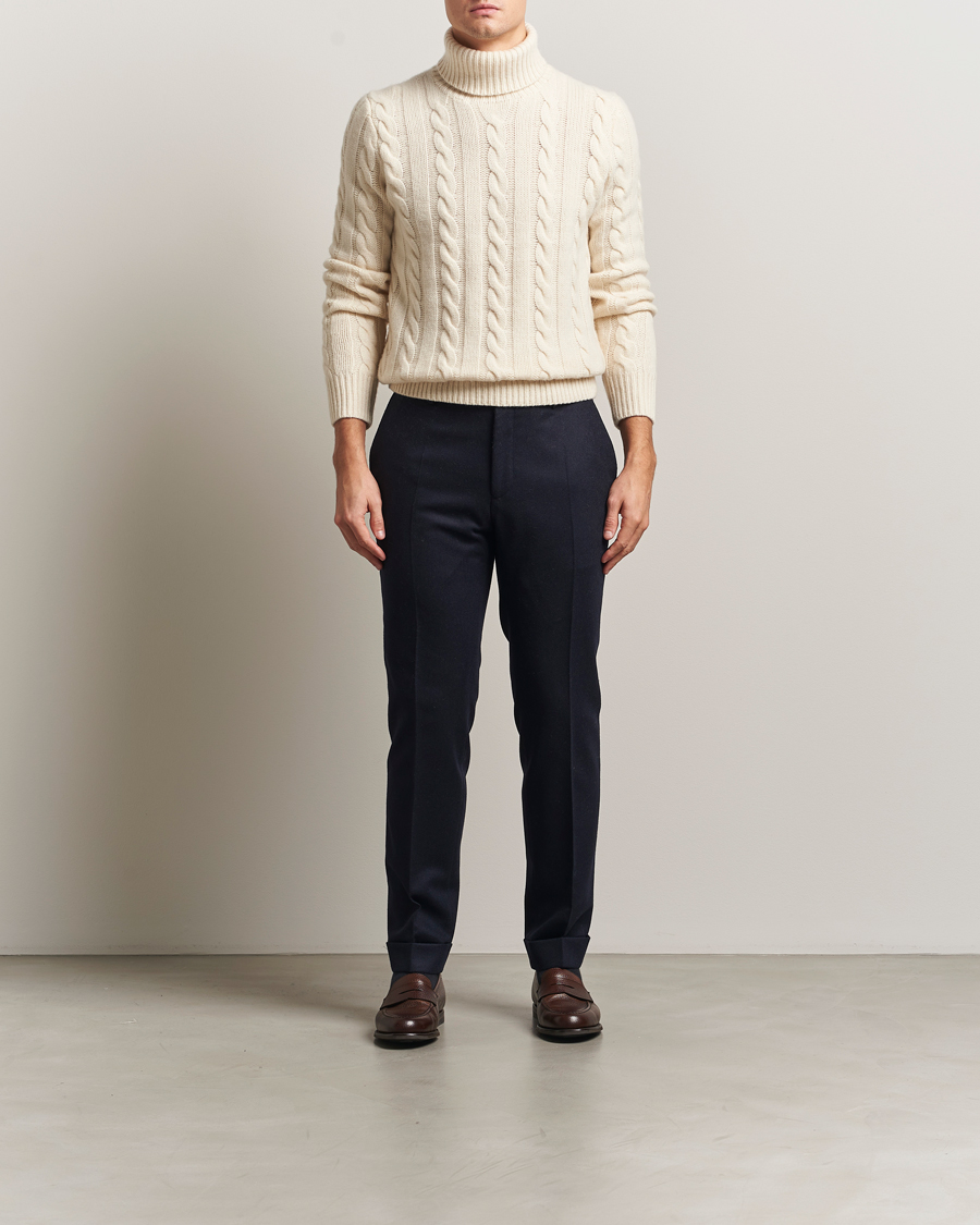 Herren | Pullover | Polo Ralph Lauren | Wool/Cashmere Cable Rollneck Andover Cream
