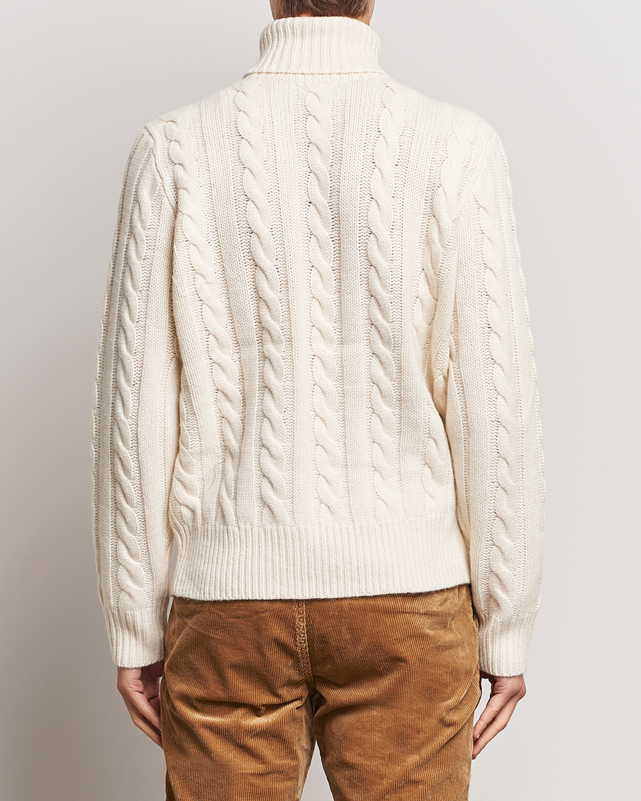 Herren | Pullover | Polo Ralph Lauren | Wool/Cashmere Cable Rollneck Andover Cream