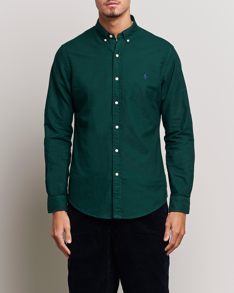 Herren |  | Polo Ralph Lauren | Slim Fit Garment Dyed Oxford Hunt Club Green