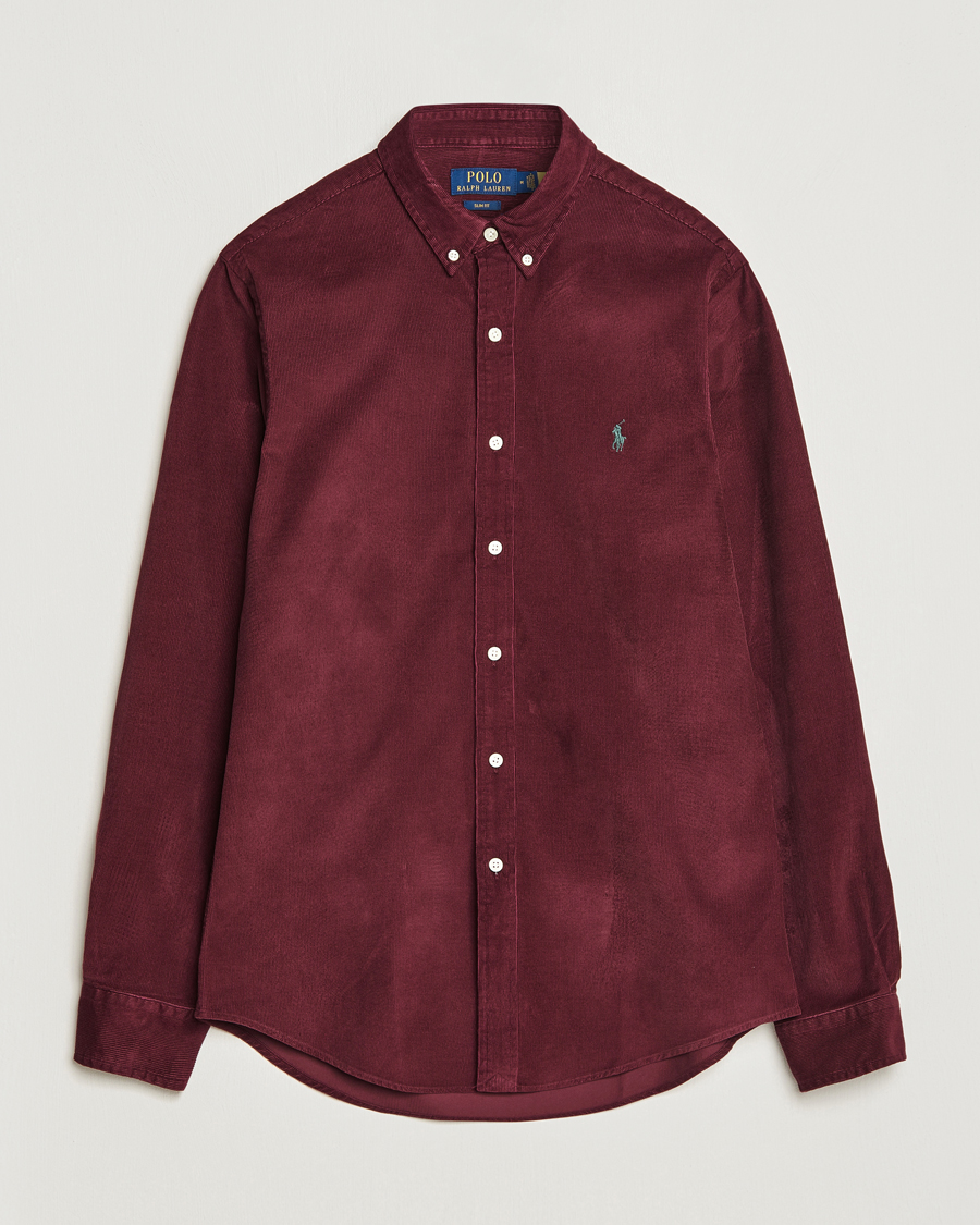 Herren | Hemden | Polo Ralph Lauren | Slim Fit Corduroy Shirt Harvard Wine