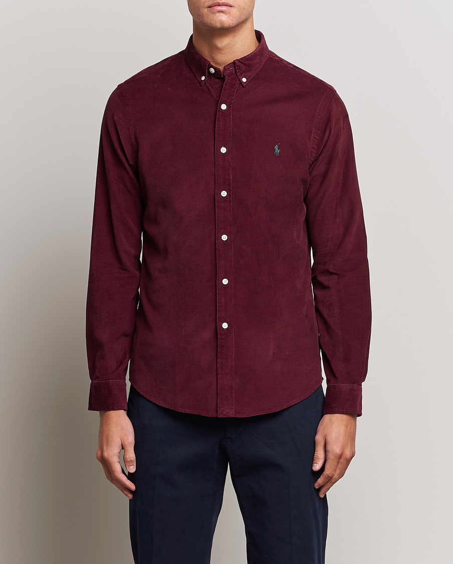 Herren |  | Polo Ralph Lauren | Slim Fit Corduroy Shirt Harvard Wine