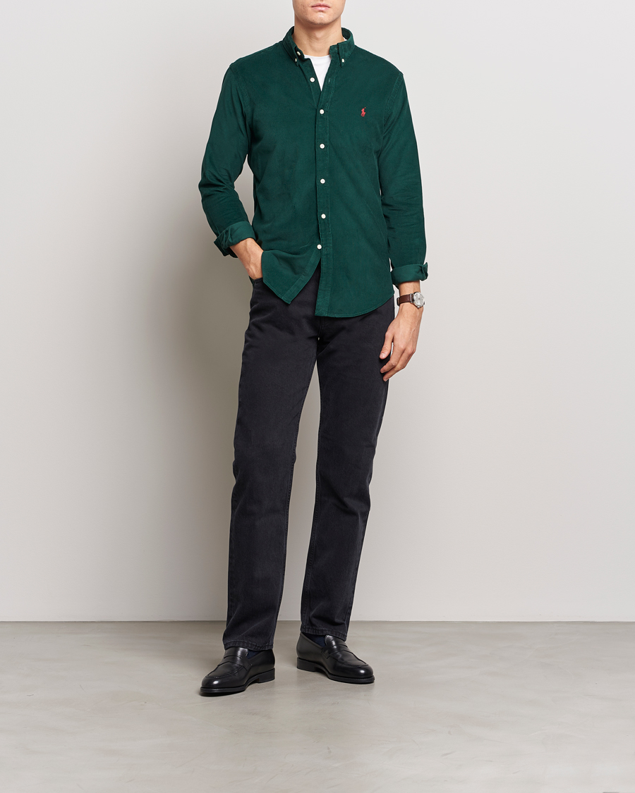 Herren | Hemden | Polo Ralph Lauren | Slim Fit Corduroy Shirt Hunt Club Green